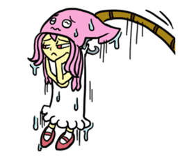 Rocket shark boy and Drill squid girl sticker #4317891