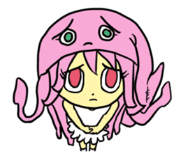 Rocket shark boy and Drill squid girl sticker #4317893