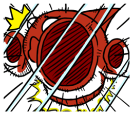 Rocket shark boy and Drill squid girl sticker #4317896