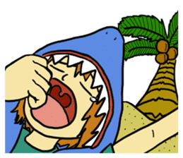 Rocket shark boy and Drill squid girl sticker #4317900