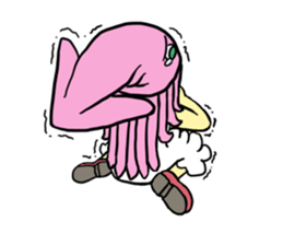 Rocket shark boy and Drill squid girl sticker #4317903