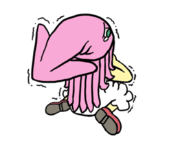 Rocket shark boy and Drill squid girl sticker #4317903