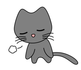 Gris the cat - English sticker #4318949