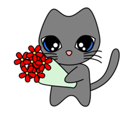 Gris the cat - English sticker #4318951