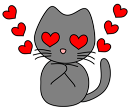 Gris the cat - English sticker #4318957