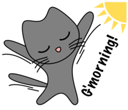 Gris the cat - English sticker #4318958