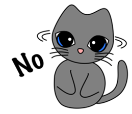 Gris the cat - English sticker #4318962