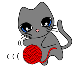 Gris the cat - English sticker #4318965