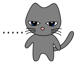 Gris the cat - English sticker #4318971