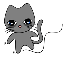 Gris the cat - English sticker #4318977