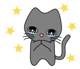 Gris the cat - English sticker #4318981