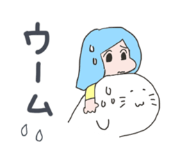 Girl on a seal sticker #4320353