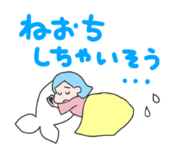 Girl on a seal sticker #4320377