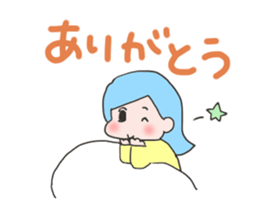 Girl on a seal sticker #4320381