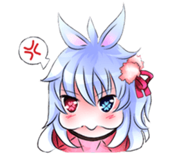 Little rabbit & her dragon friend. sticker #4320386