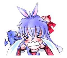 Little rabbit & her dragon friend. sticker #4320388