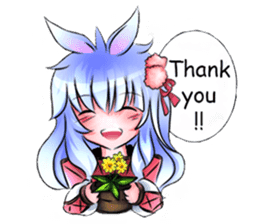 Little rabbit & her dragon friend. sticker #4320389