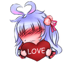 Little rabbit & her dragon friend. sticker #4320391