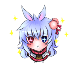 Little rabbit & her dragon friend. sticker #4320393