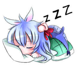 Little rabbit & her dragon friend. sticker #4320396