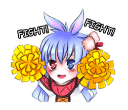 Little rabbit & her dragon friend. sticker #4320399