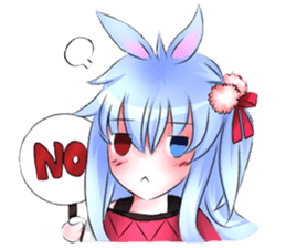 Little rabbit & her dragon friend. sticker #4320403