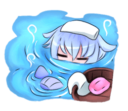 Little rabbit & her dragon friend. sticker #4320406