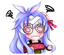 Little rabbit & her dragon friend. sticker #4320409