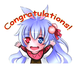 Little rabbit & her dragon friend. sticker #4320410