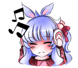 Little rabbit & her dragon friend. sticker #4320414