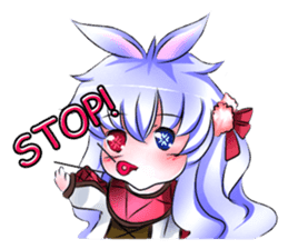 Little rabbit & her dragon friend. sticker #4320415