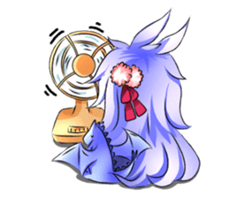 Little rabbit & her dragon friend. sticker #4320419