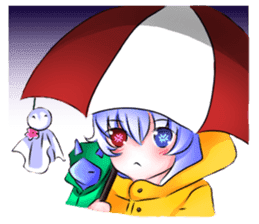 Little rabbit & her dragon friend. sticker #4320420