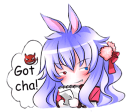 Little rabbit & her dragon friend. sticker #4320422