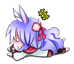 Little rabbit & her dragon friend. sticker #4320423