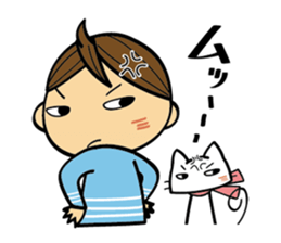 I and Nyanko everyday landscape. sticker #4320666