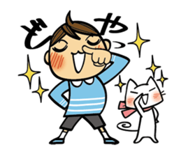 I and Nyanko everyday landscape. sticker #4320682