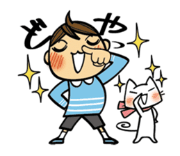 I and Nyanko everyday landscape. sticker #4320682