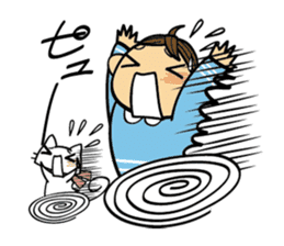 I and Nyanko everyday landscape. sticker #4320695