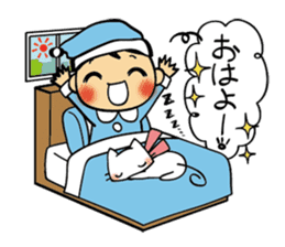 I and Nyanko everyday landscape. sticker #4320697