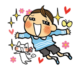 I and Nyanko everyday landscape. sticker #4320701