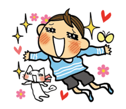 I and Nyanko everyday landscape. sticker #4320701