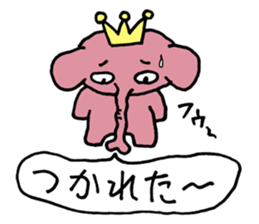 Pink elephant sticker sticker #4320892