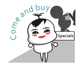 Sweet potato Sister Diary-English sticker #4321160