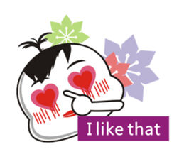 Sweet potato Sister Diary-English sticker #4321162