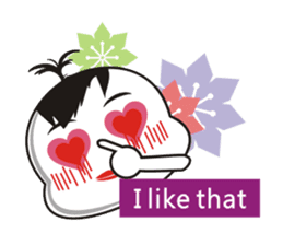 Sweet potato Sister Diary-English sticker #4321162