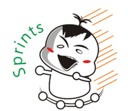 Sweet potato Sister Diary-English sticker #4321166