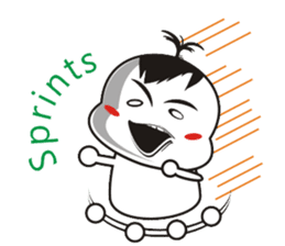 Sweet potato Sister Diary-English sticker #4321166