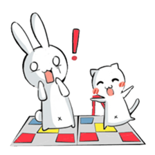 Dancing rabbit and friend sticker #4321460