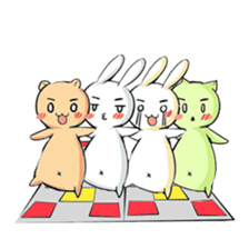 Dancing rabbit and friend sticker #4321463